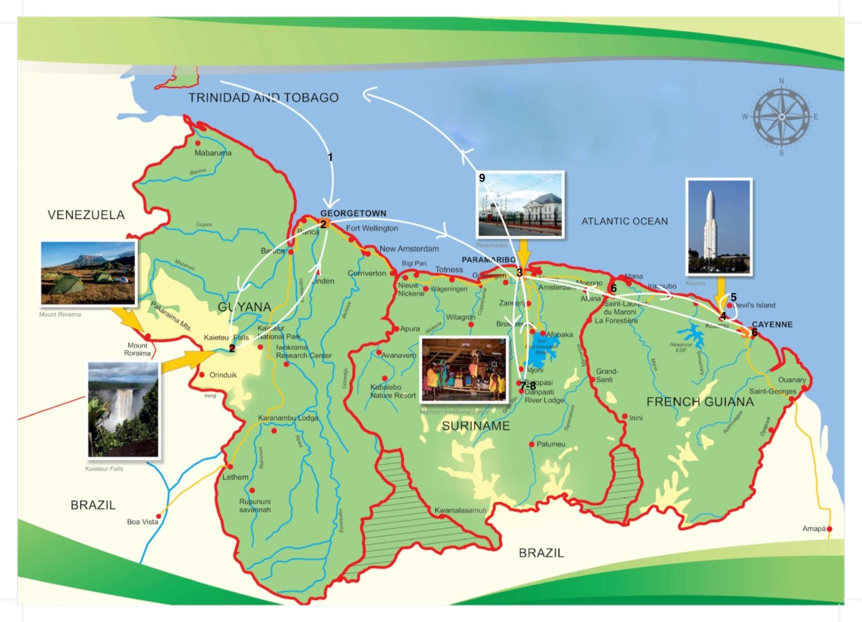 Travel Guyanas 9 days pacakge tour guyana suriname french guyane l6b - GUJANA FRANCUSKA, SURINAM, GUJANA i TRYNIDAD